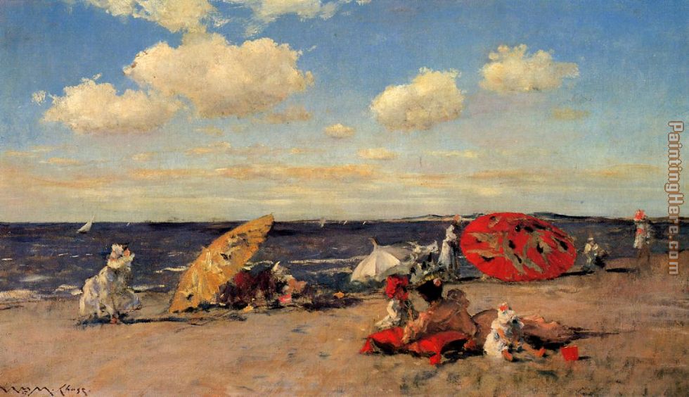 At The Seaside painting - William Merritt Chase At The Seaside art painting
